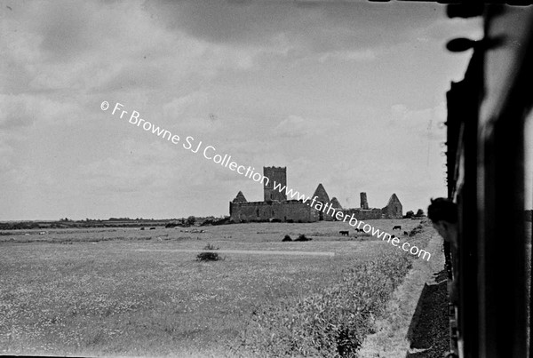 CLARE ABBEY FROM TRAIN